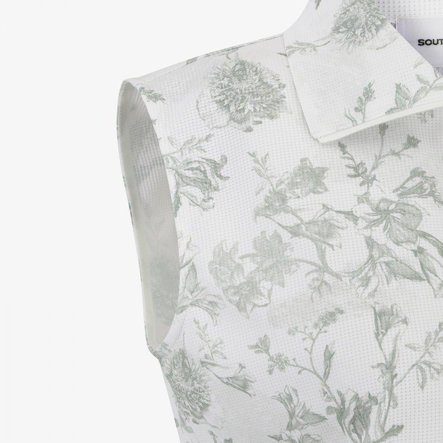 Nature Print Half-Zip Sleeveless_KH