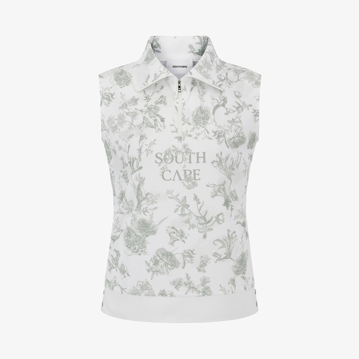 Nature Print Half-Zip Sleeveless_KH