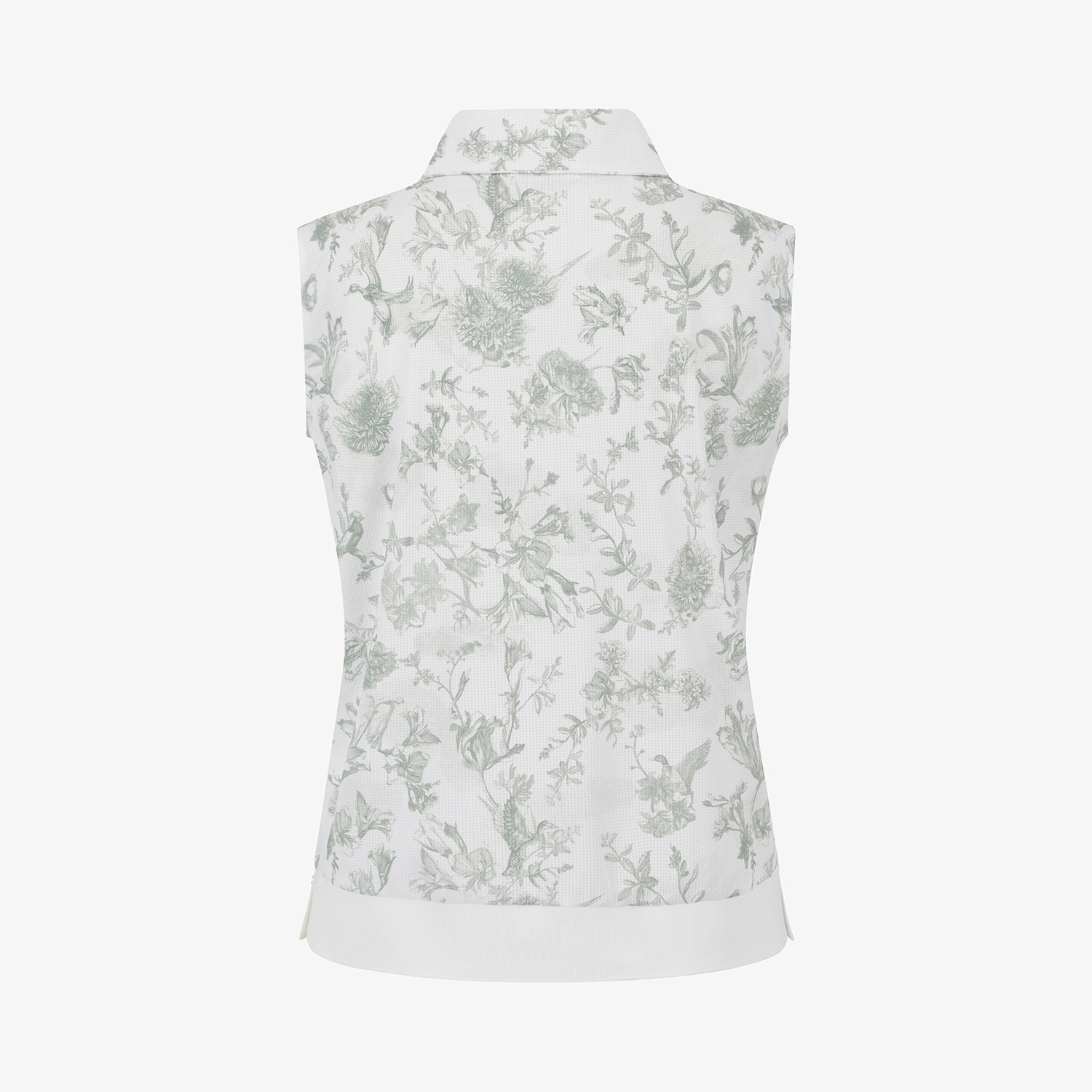 Nature Print Half-Zip Sleeveless_KH