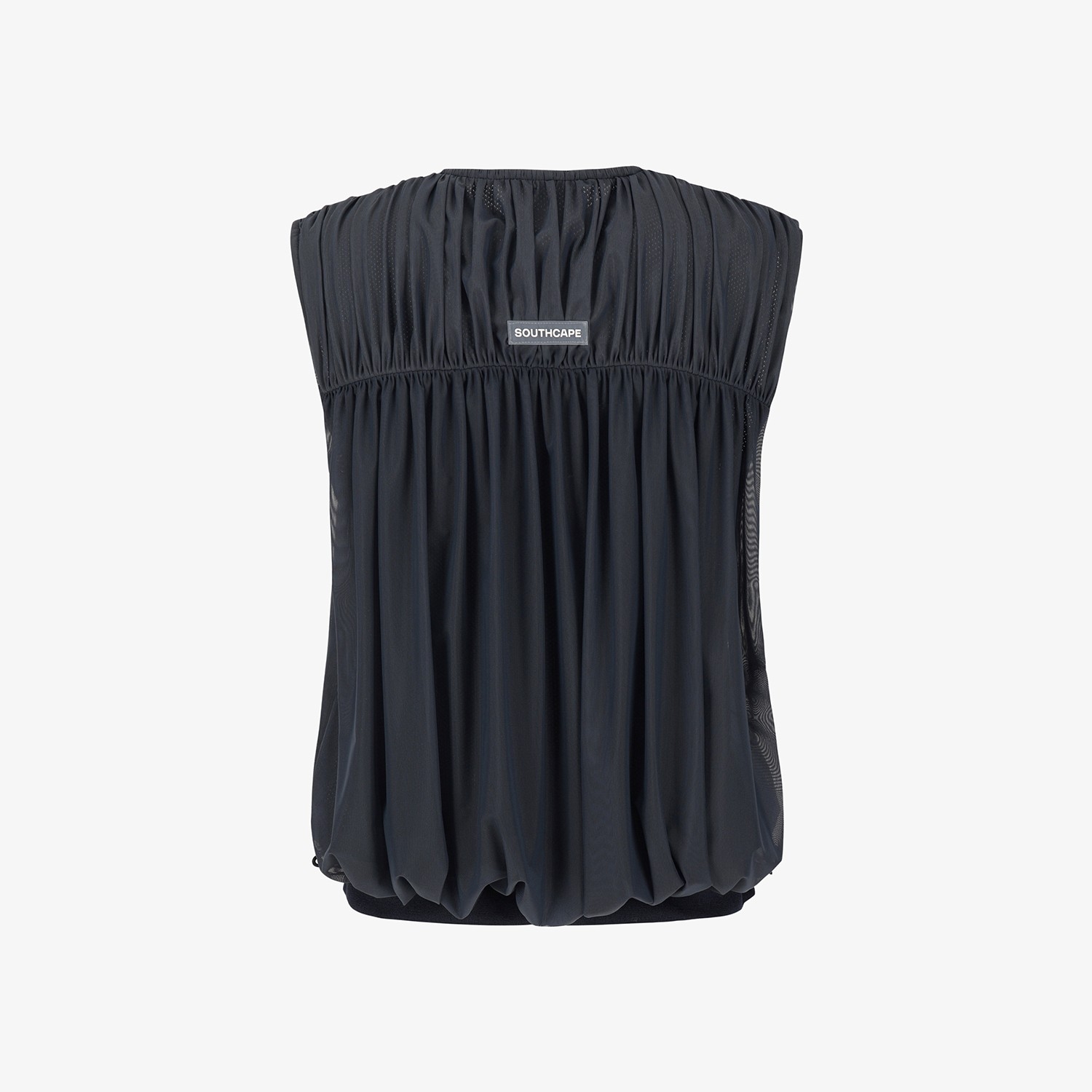 Shirring Full-Zip Volume Vest_DA