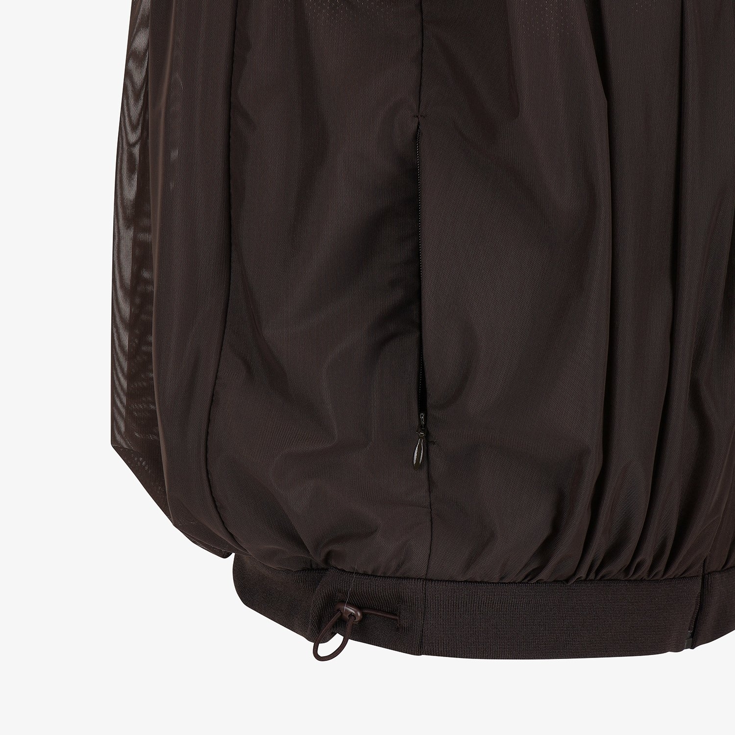 Shirring Full-Zip Volume Vest_DW