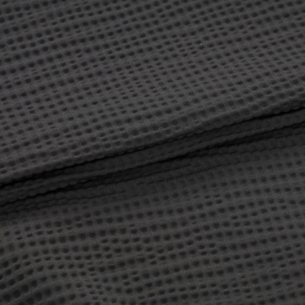 Waffle Texture String Collar T-Shirt_DG