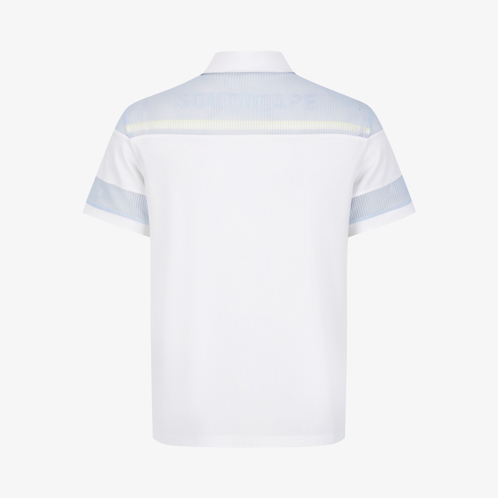 Knit-Mix Collar T-Shirt_IC