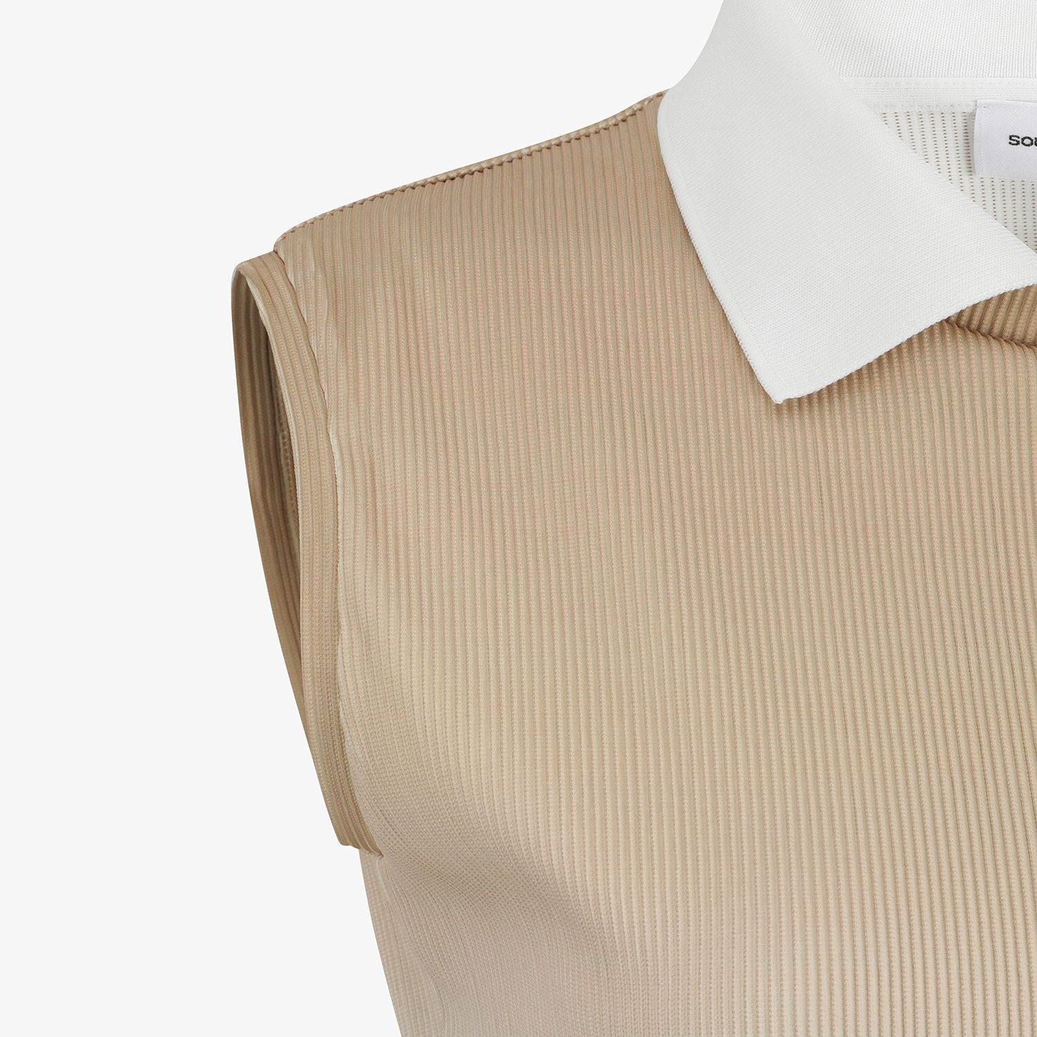 Gradient Ribbed Collar Sleeveless_BE