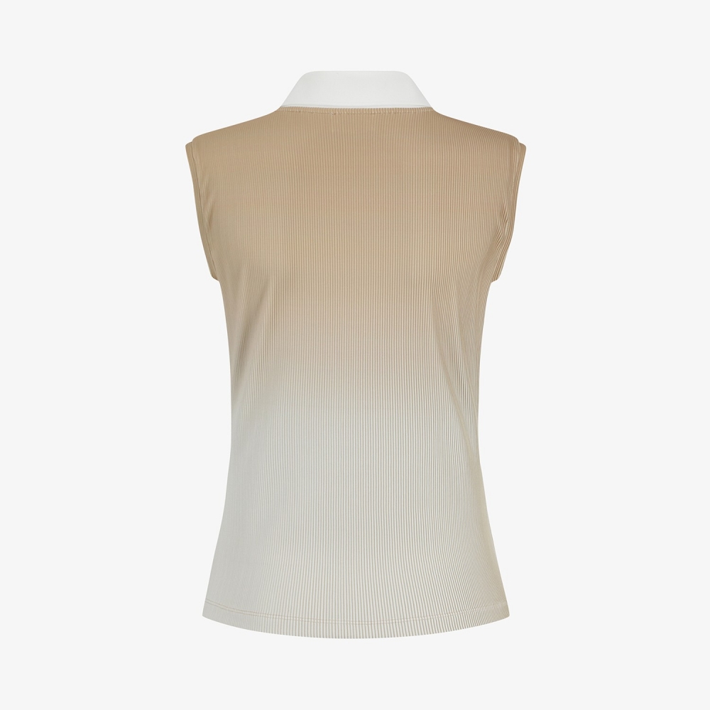 Gradient Ribbed Collar Sleeveless_BE