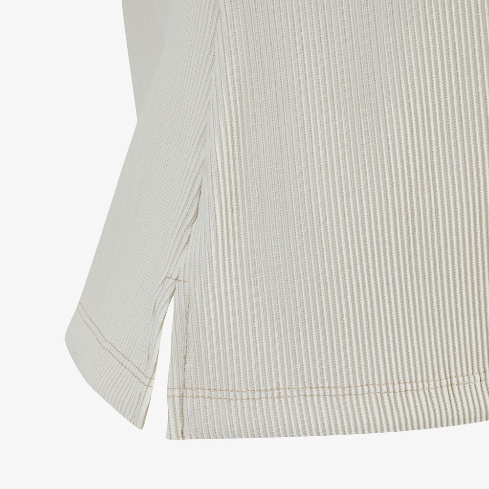 Gradient Ribbed Collar Sleeveless_BE