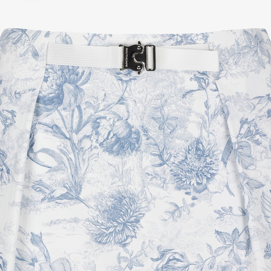 Blossom Pattern Logo Belt Skirt Pants_NA