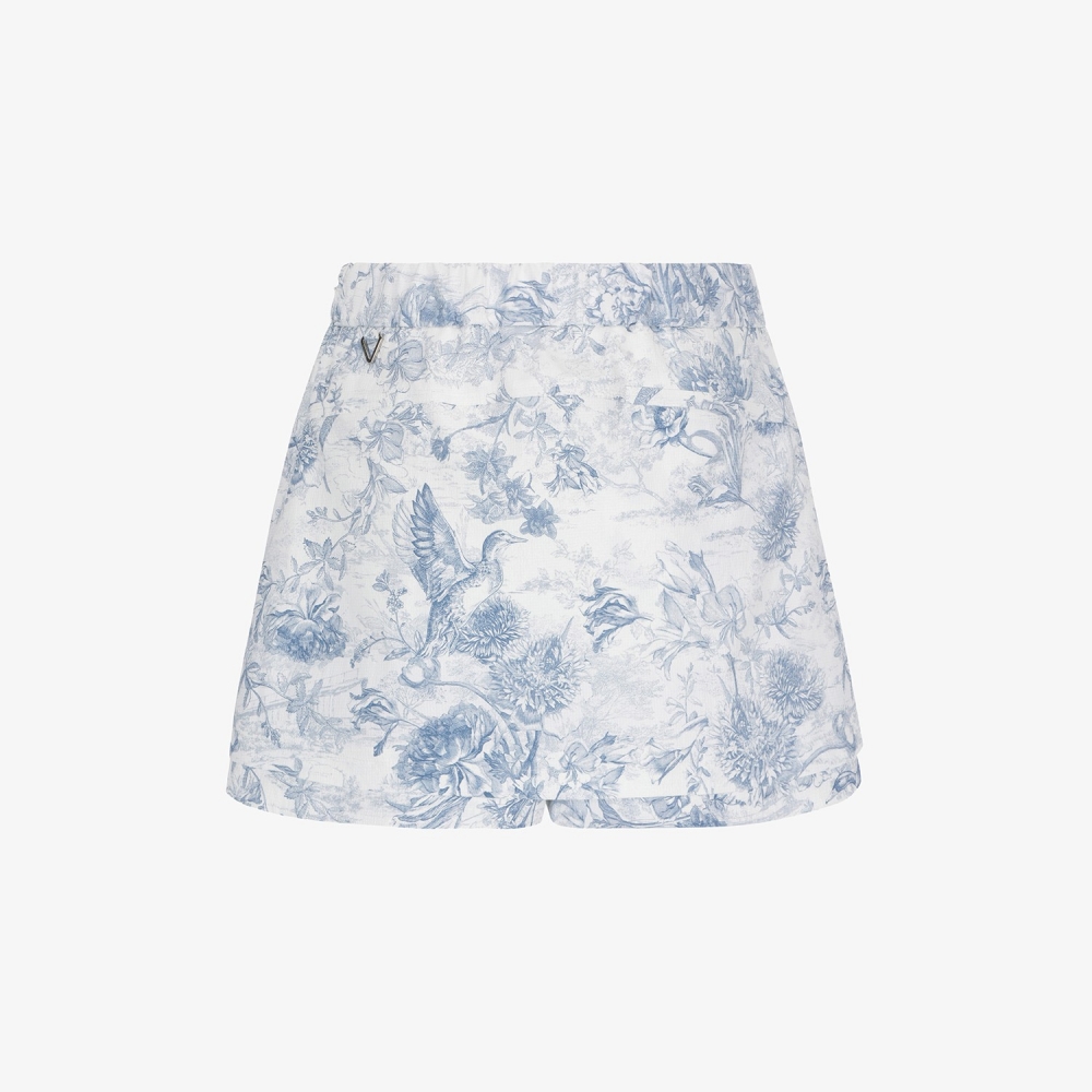Blossom Pattern Logo Belt Skirt Pants_NA