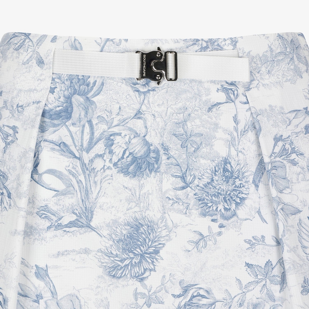 Blossom Pattern Logo Belt Skirt Pants_NA