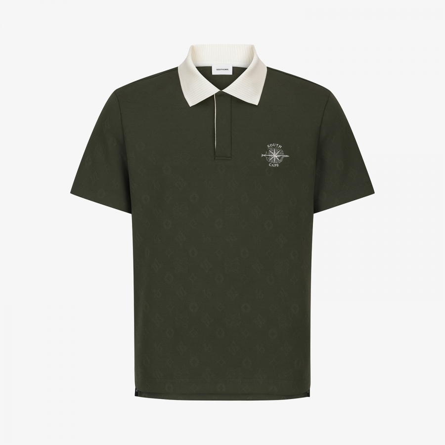 Southcross Jacquard Pattern Polo T-Shirt_KH