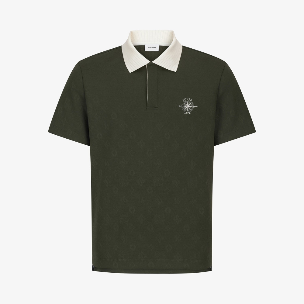 Southcross Jacquard Pattern Polo T-Shirt_KH