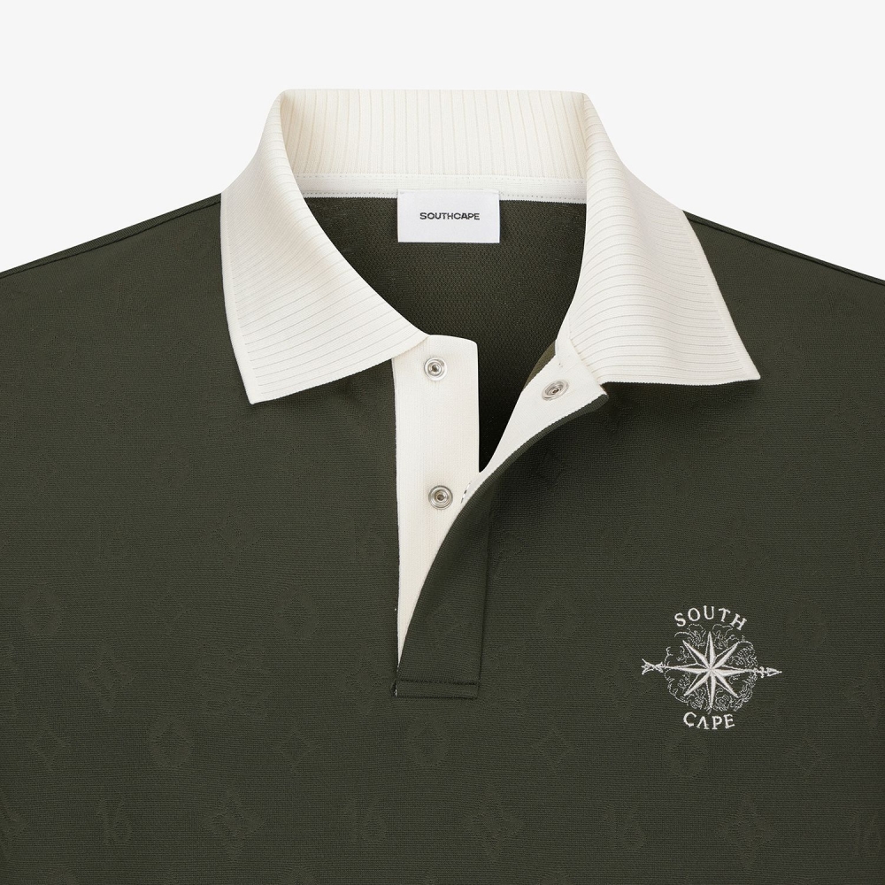 Southcross Jacquard Pattern Polo T-Shirt_KH
