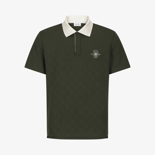 Southcross Jacquard Pattern Polo T-Shirt_KH
