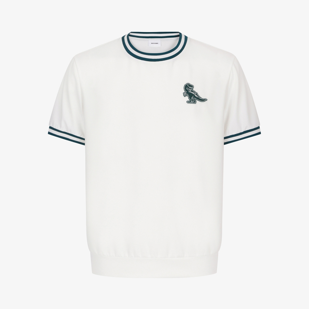 Birdy Contrast Trim Short-Sleeve T-Shirt_WT