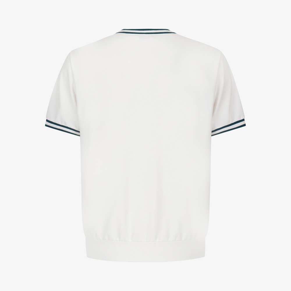 Birdy Contrast Trim Short-Sleeve T-Shirt_WT