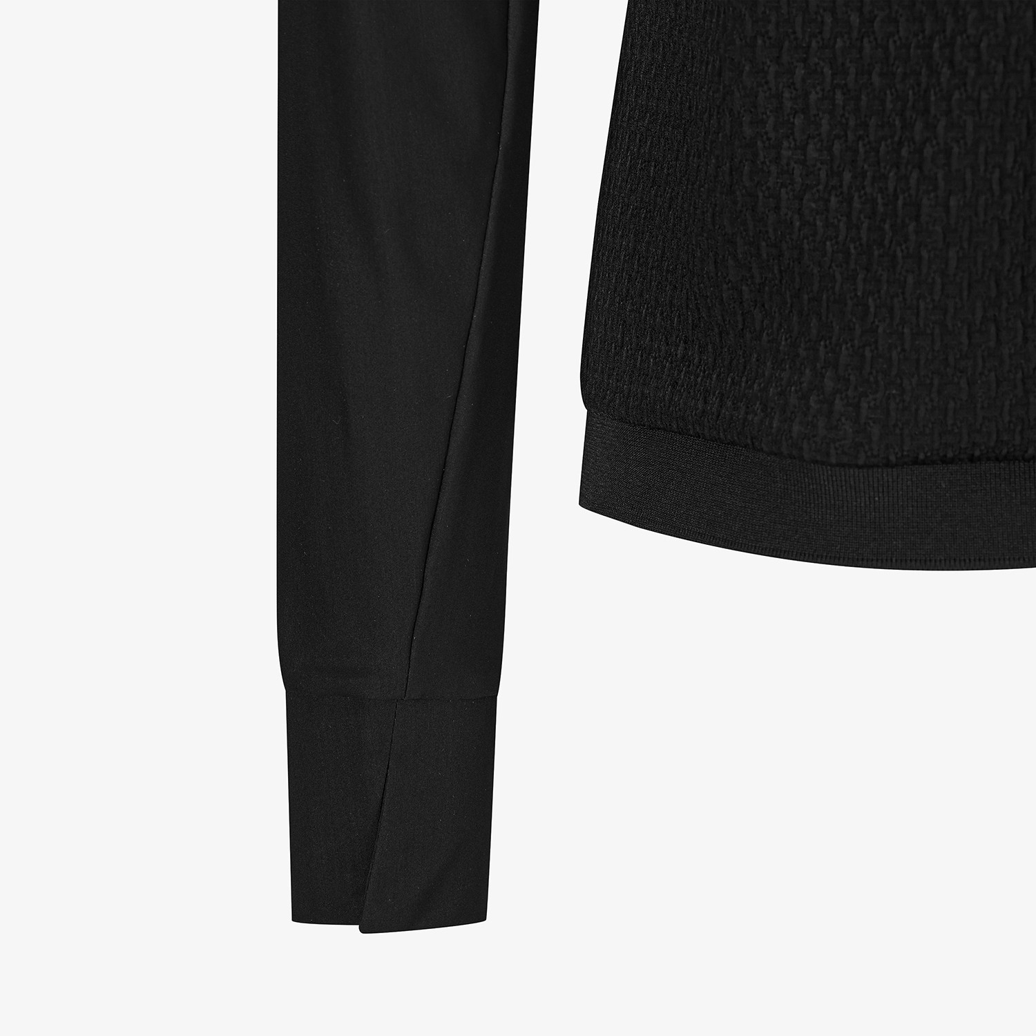 Hybrid Open Collar T-Shirt_BK