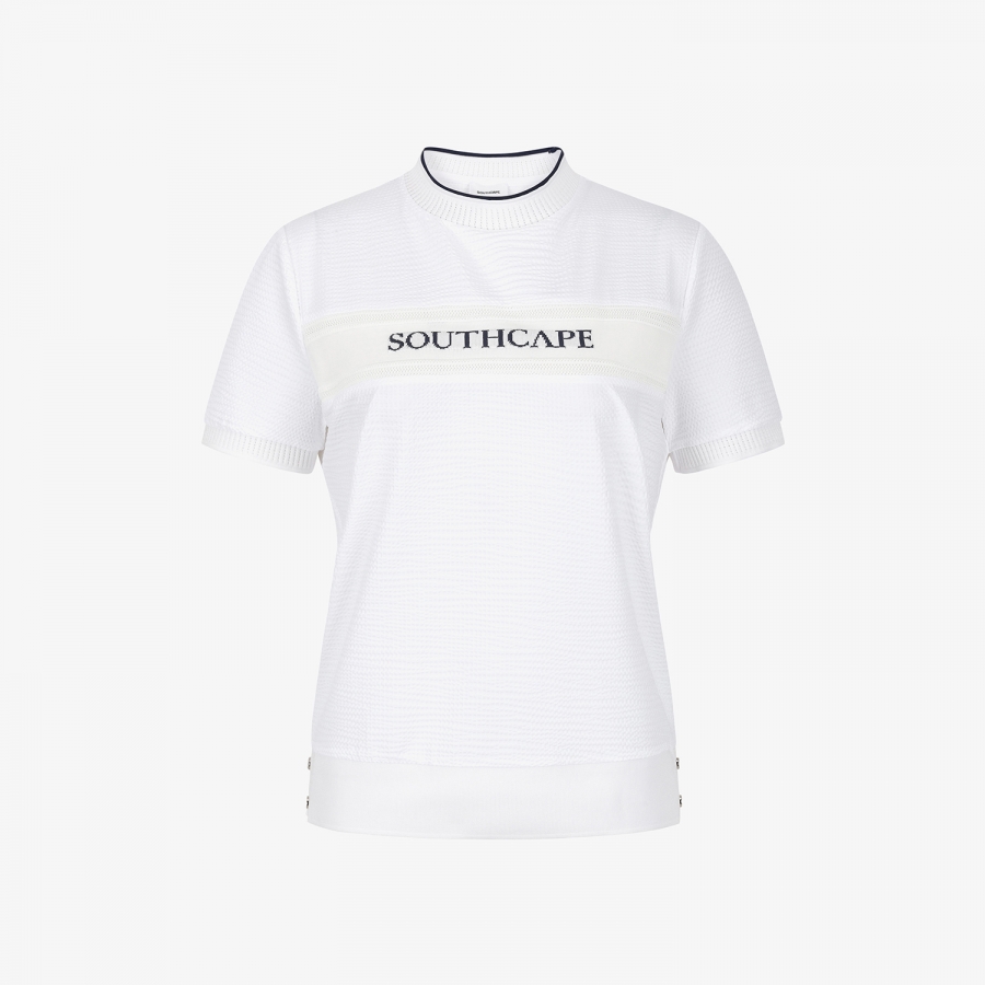 Textured Logo Band Short-Sleeve T-Shirt_WT