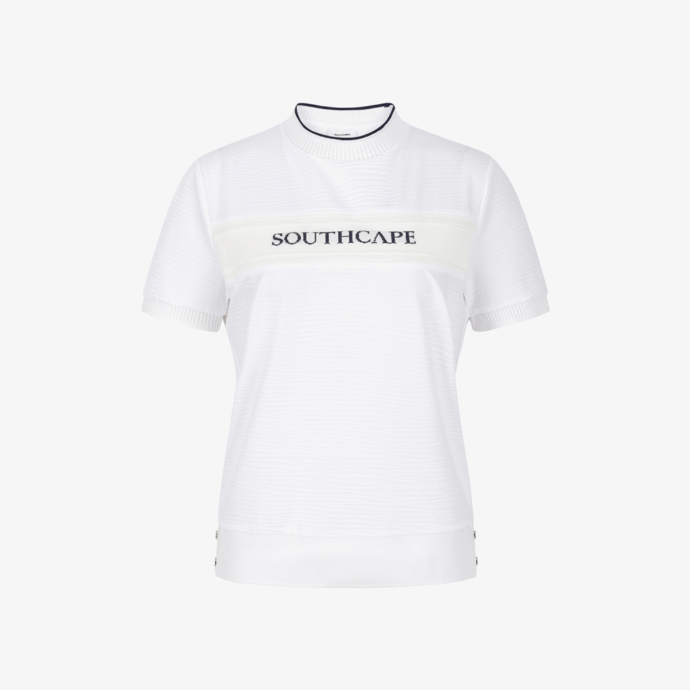Textured Logo Band Short-Sleeve T-Shirt_WT