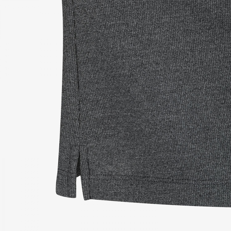 Waffle Knit Contrast Collar Polo T-Shirt_MG
