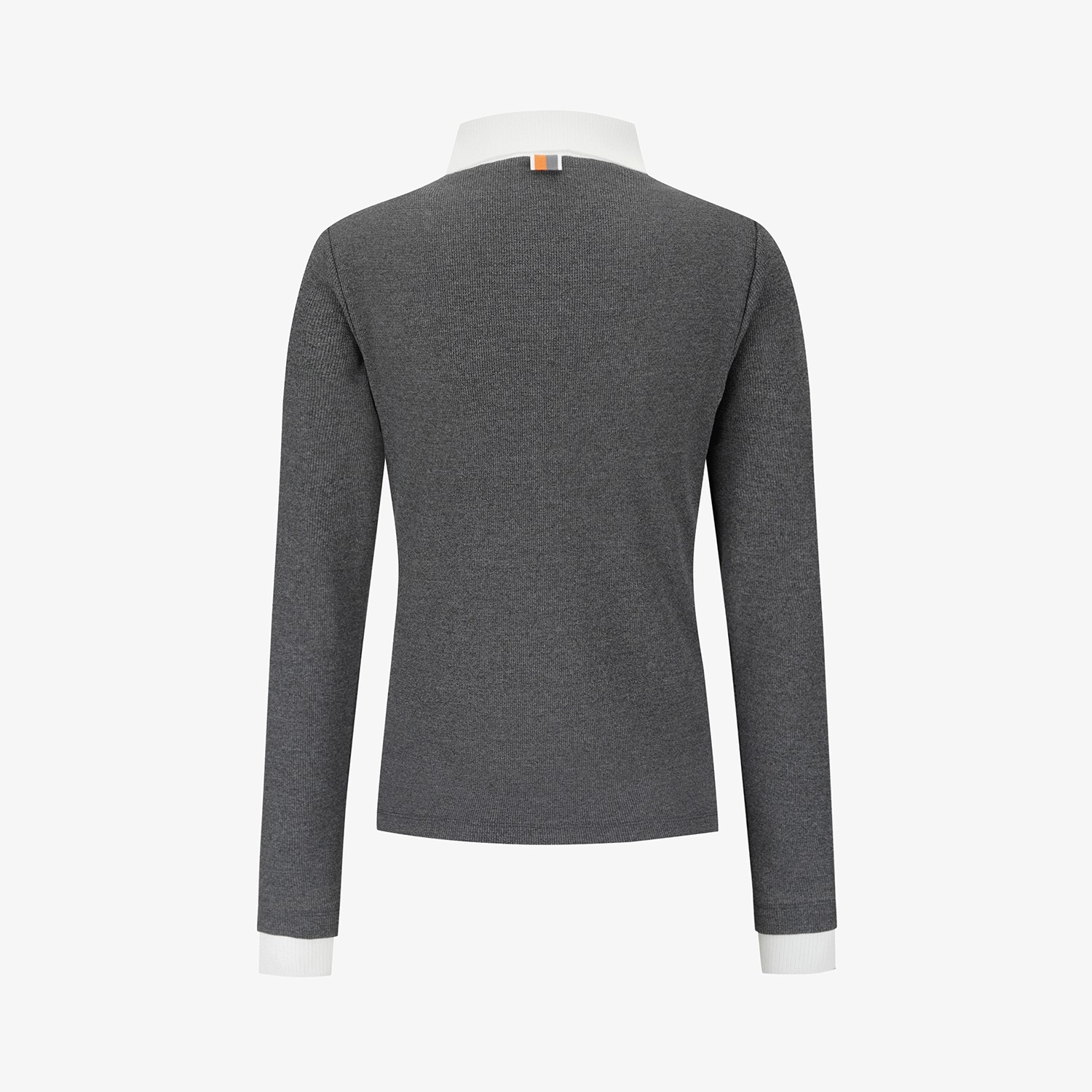 Waffle Knit Contrast Collar Polo T-Shirt_MG