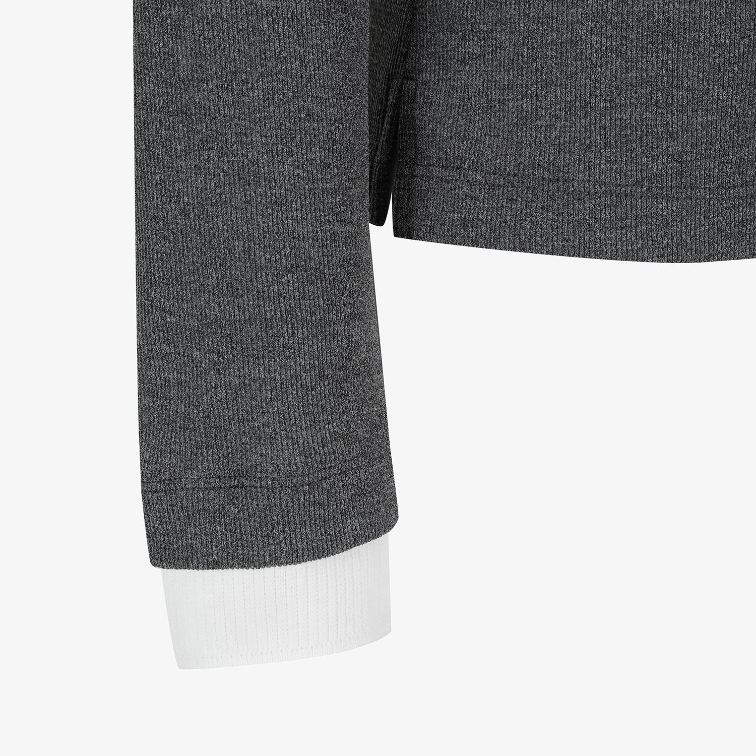 Waffle Knit Contrast Collar Polo T-Shirt_MG