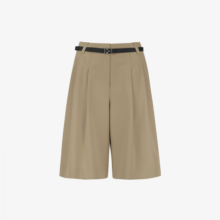 Belt Detail Volume Bermuda Shorts_BE