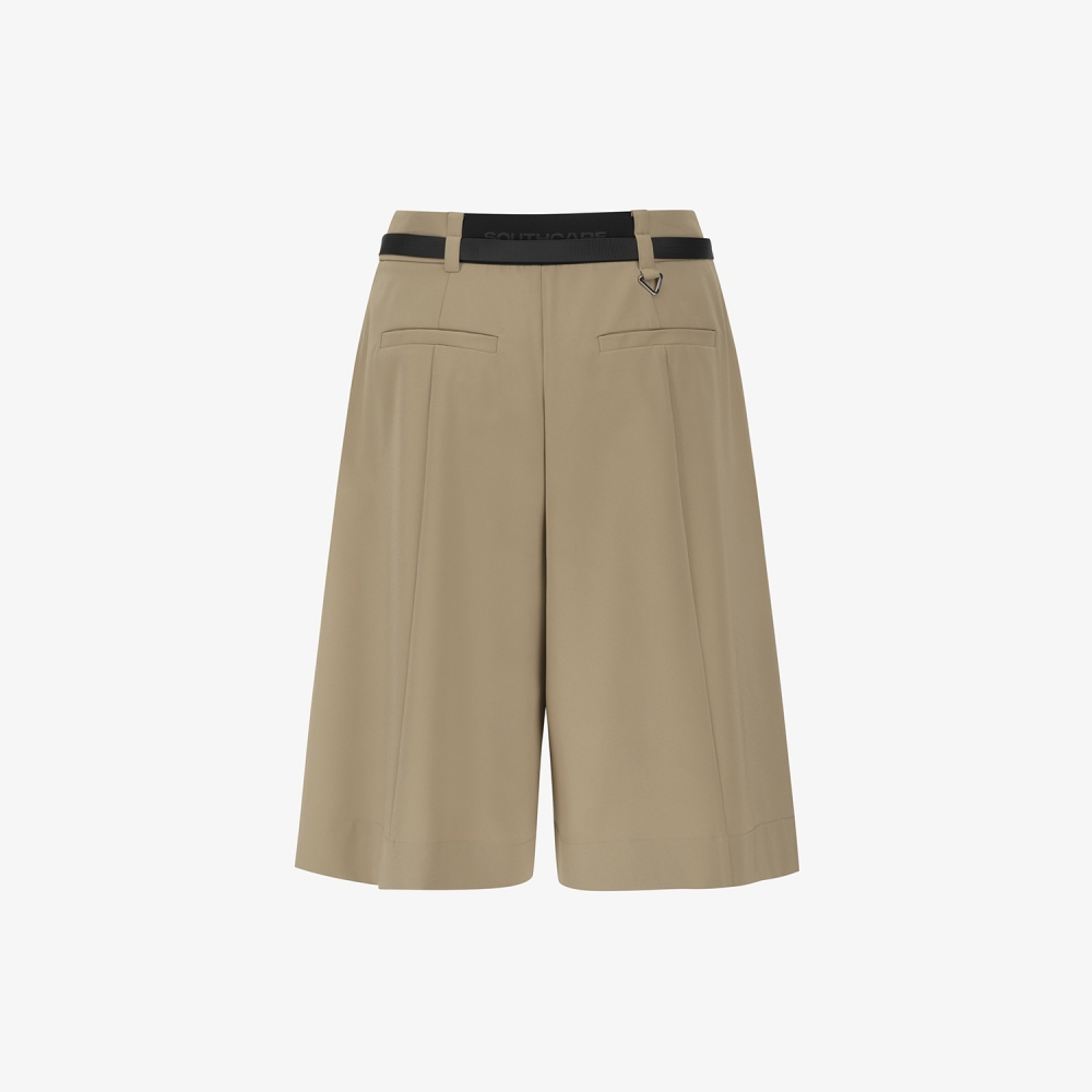 Belt Detail Volume Bermuda Shorts_BE
