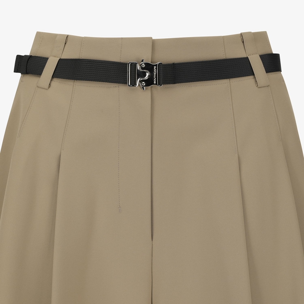 Belt Detail Volume Bermuda Shorts_BE