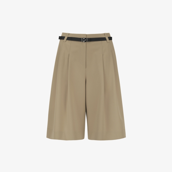 Belt Detail Volume Bermuda Shorts_BE