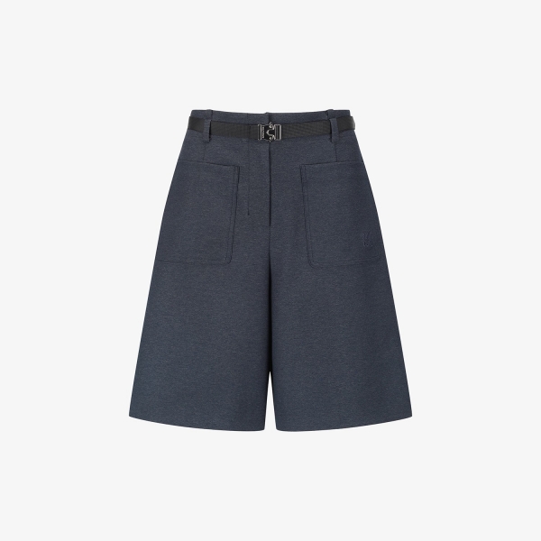 Denim-Like Belted Bermuda Shorts_NA