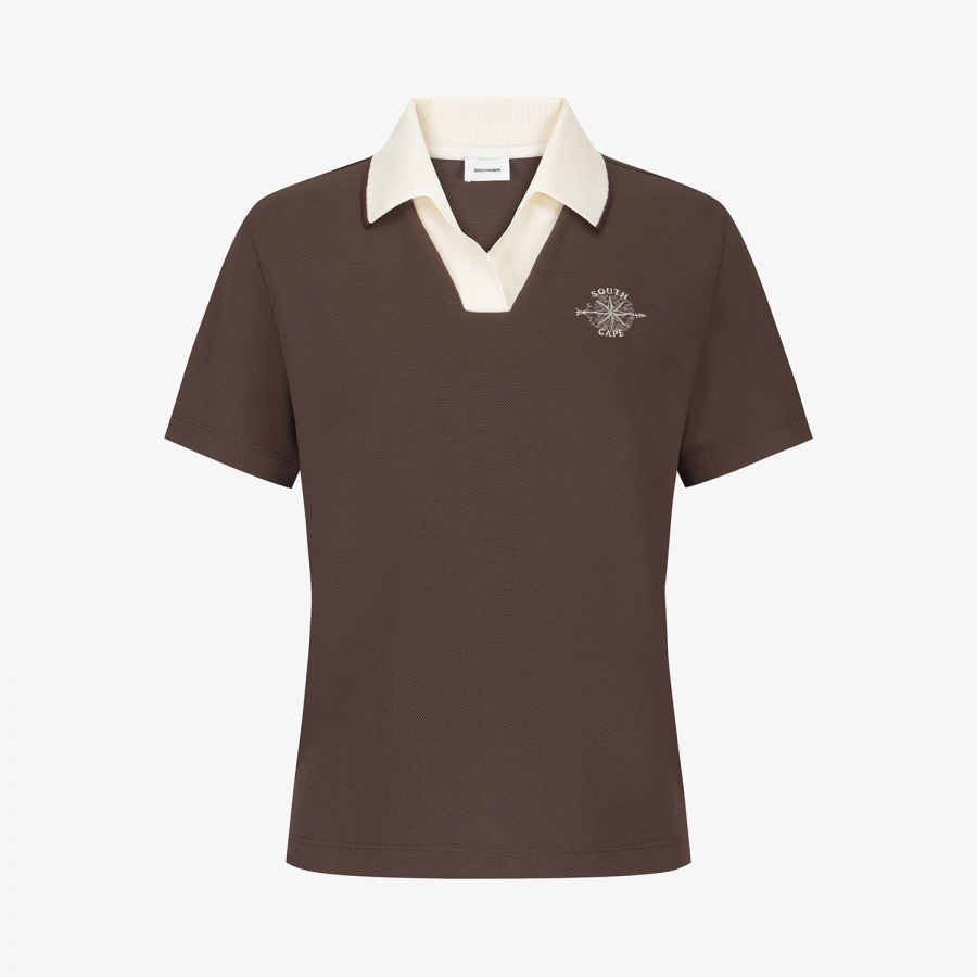 Southcross Mesh Open-Collar T-Shirt_BR