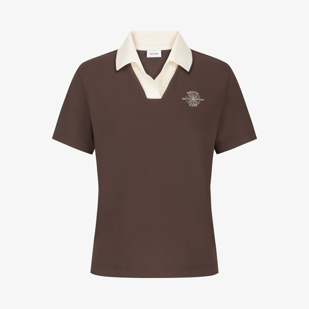 Southcross Mesh Open-Collar T-Shirt_BR