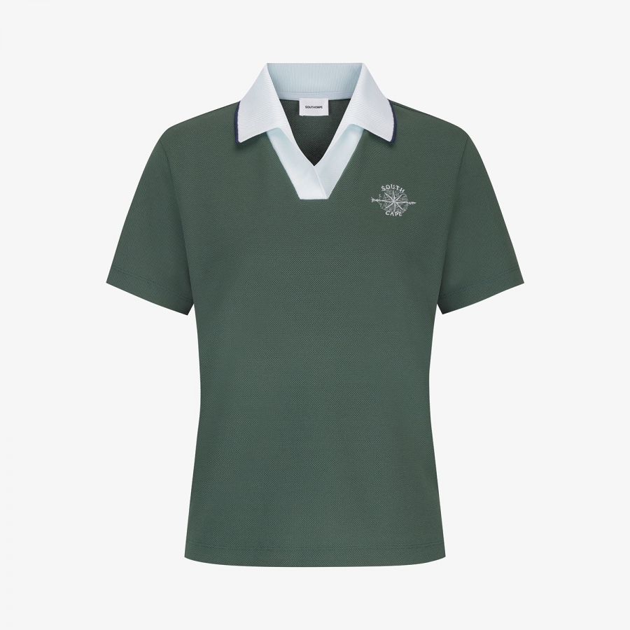 Southcross Mesh Open-Collar T-Shirt_DK