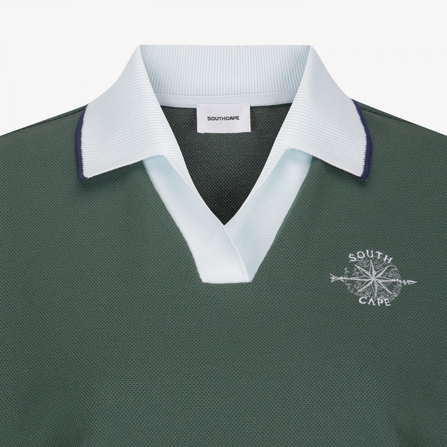 Southcross Mesh Open-Collar T-Shirt_DK