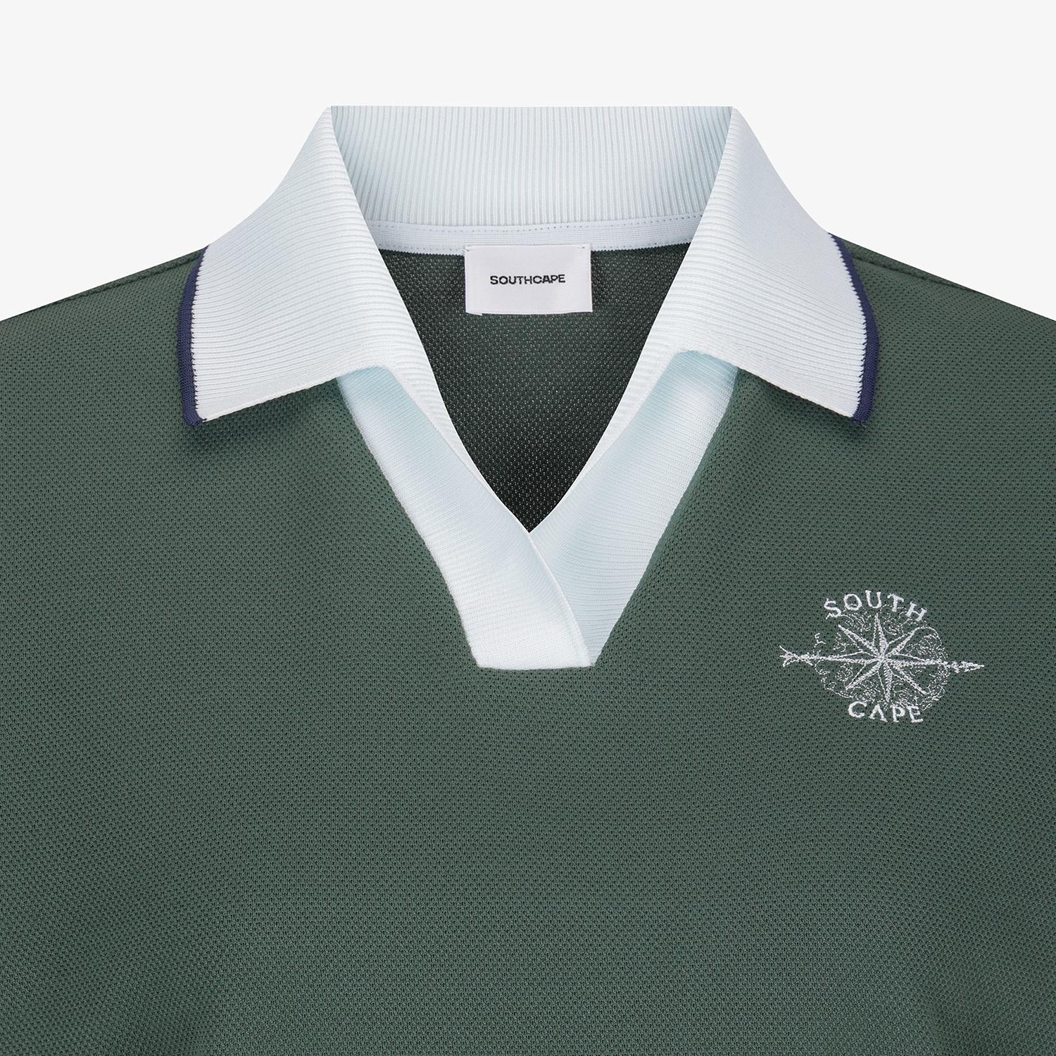 Southcross Mesh Open-Collar T-Shirt_DK
