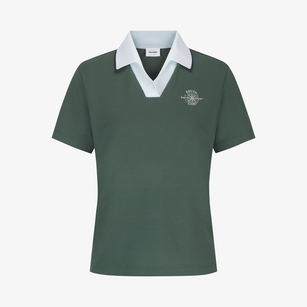 Southcross Mesh Open-Collar T-Shirt_DK