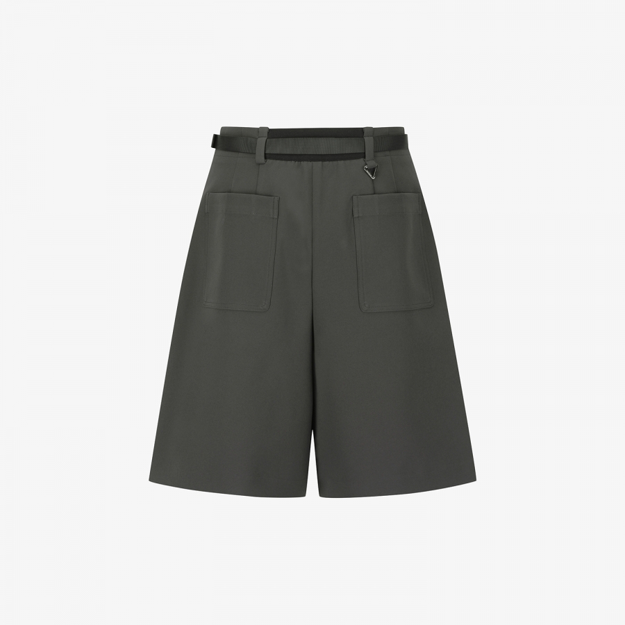 Twill Belted Bermuda Shorts_DW