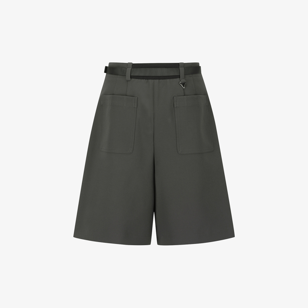 Twill Belted Bermuda Shorts_DW