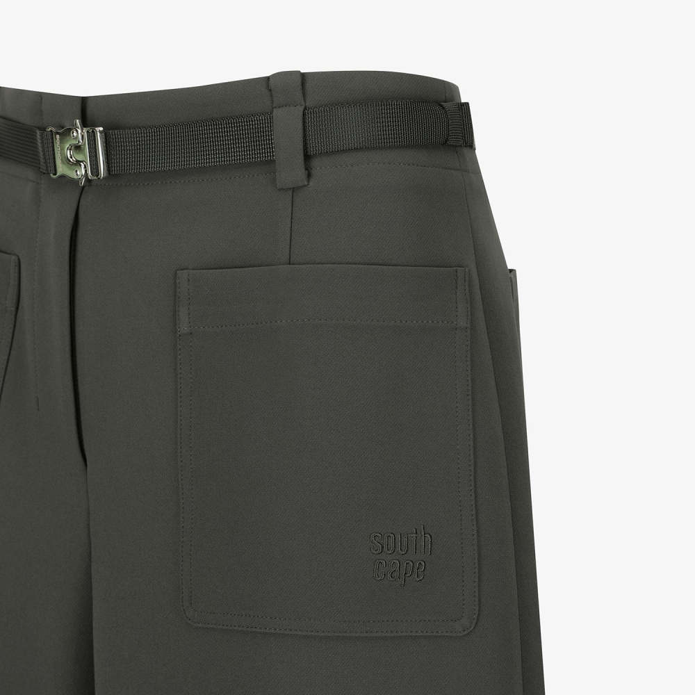 Twill Belted Bermuda Shorts_DW