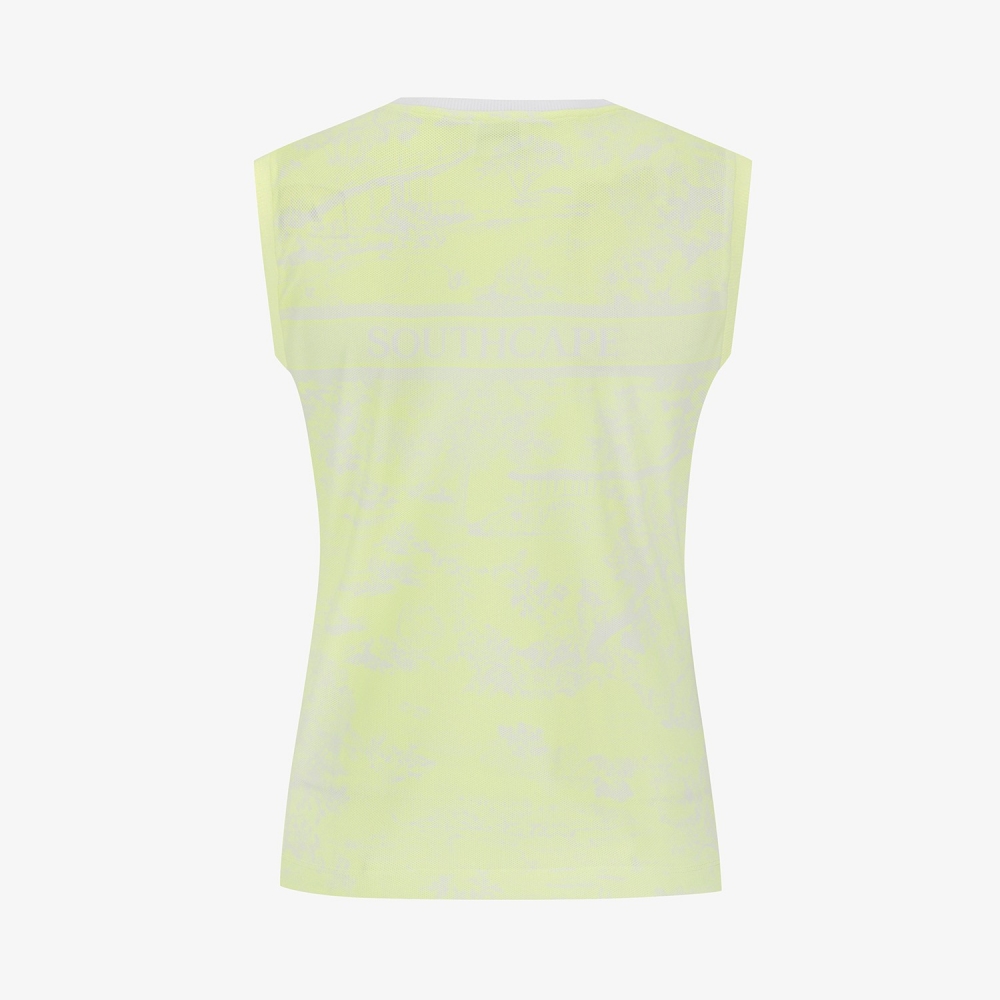Logo Flow V-Neck Sleeveless Top_LY