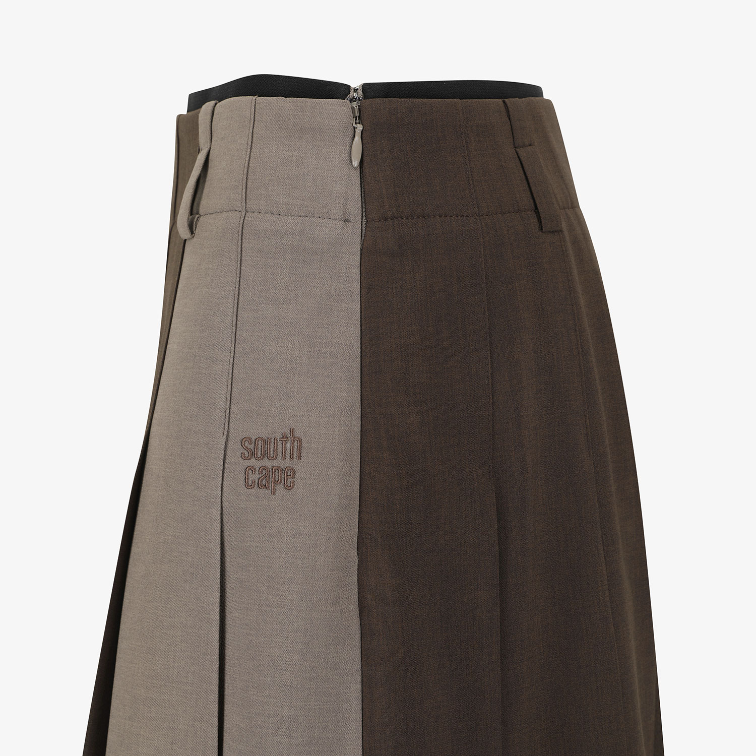 Southcape Women\'s Two-Tone Pleated Skirt_BR