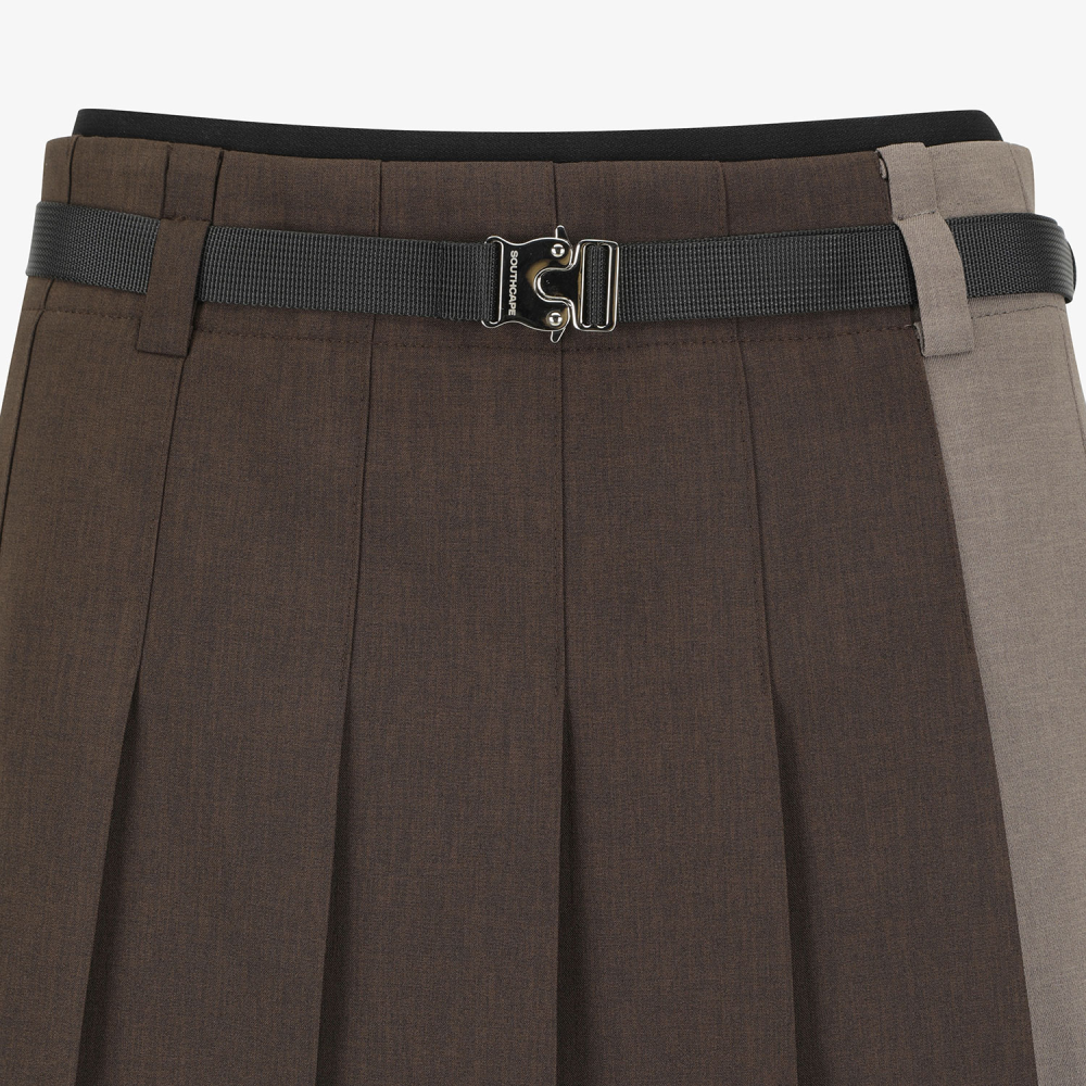 Southcape Women\'s Two-Tone Pleated Skirt_BR
