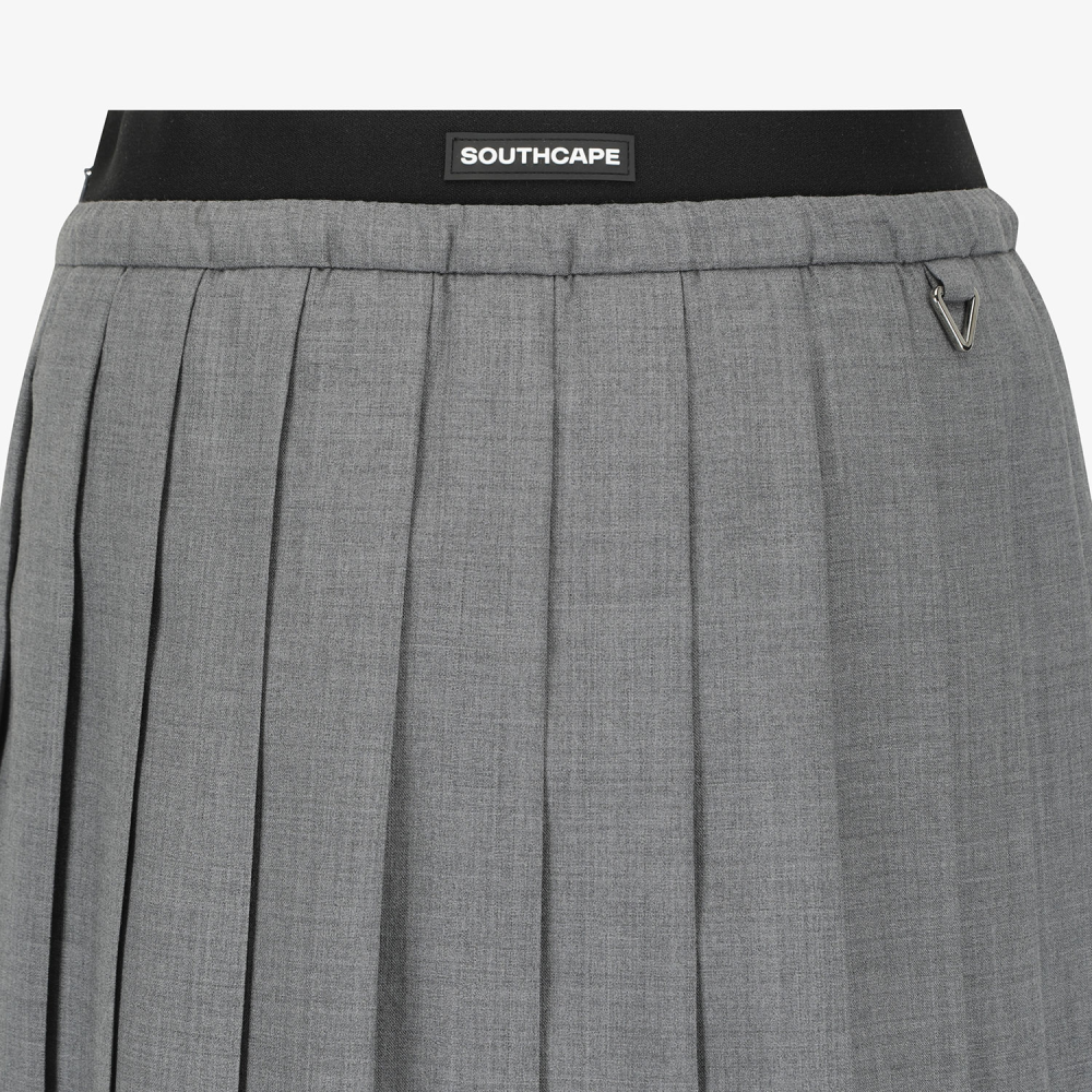 Southcape Women\'s Pleated Waist Banding Skirt_MG