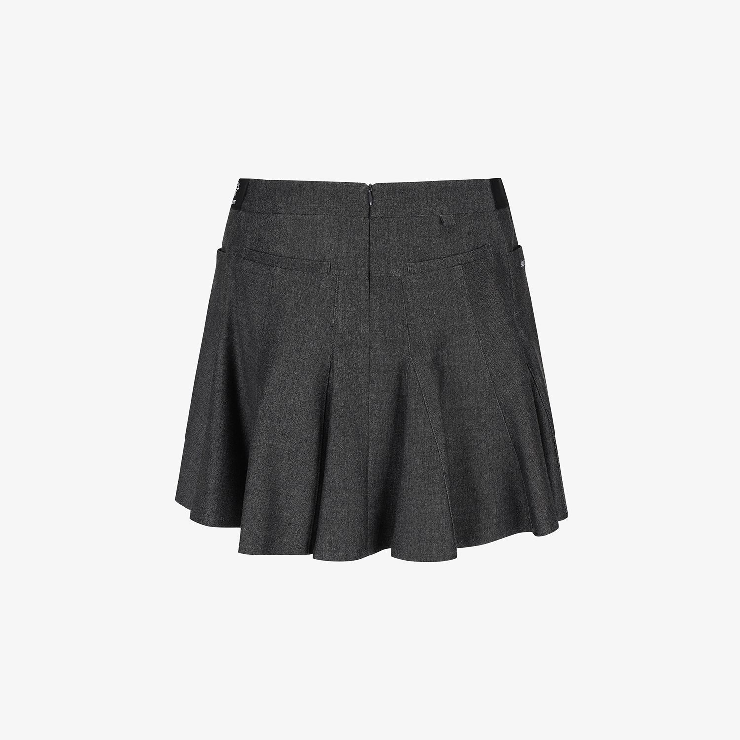 Southcape Women\'s Denim-Like Belted Skirt_BK