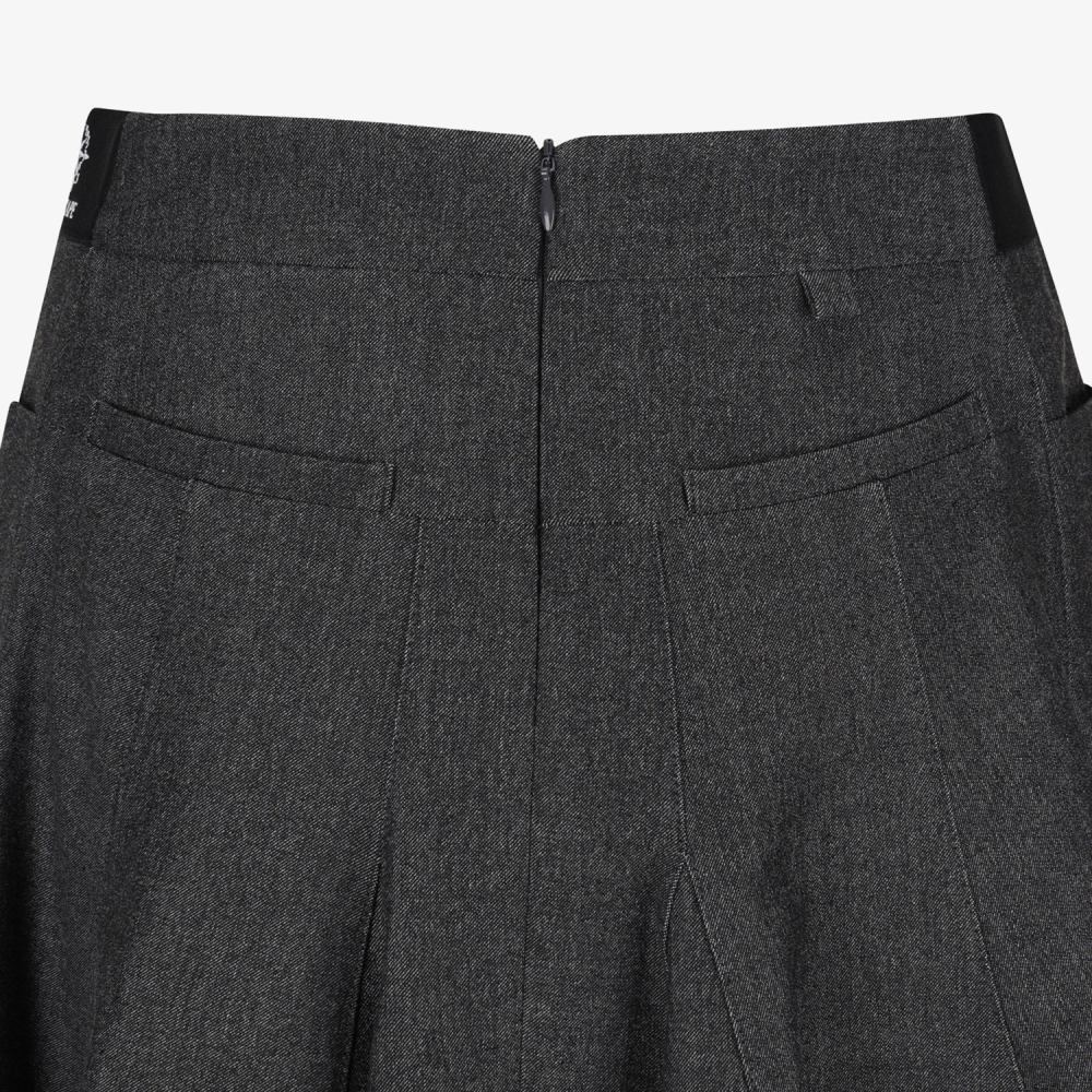 Southcape Women\'s Denim-Like Belted Skirt_BK