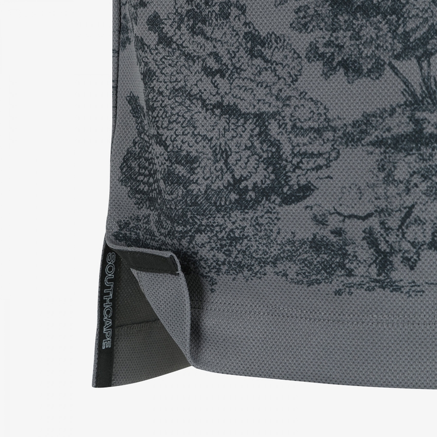 Printed Short-Sleeve Polo Shirt_GY