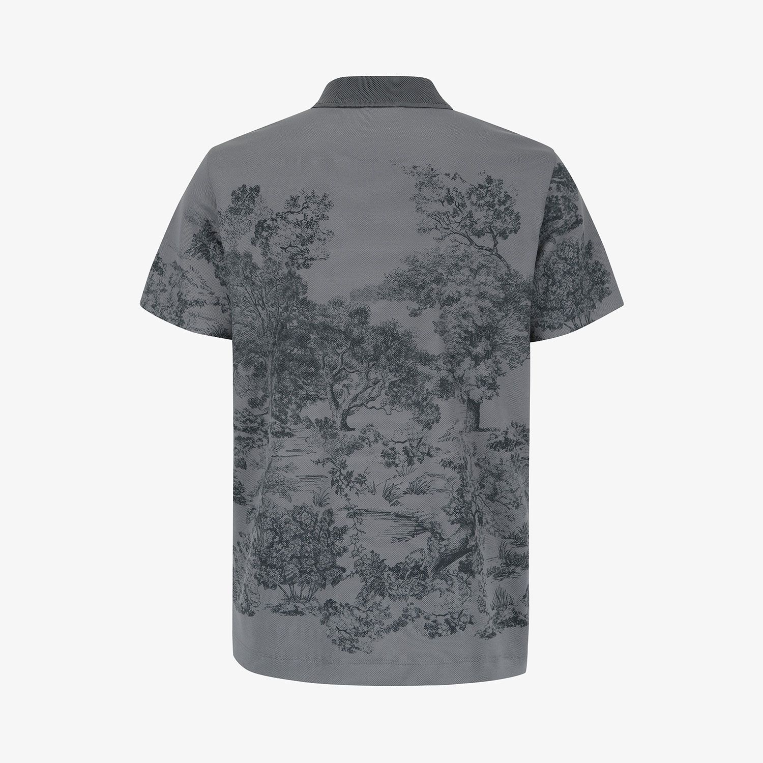 Printed Short-Sleeve Polo Shirt_GY