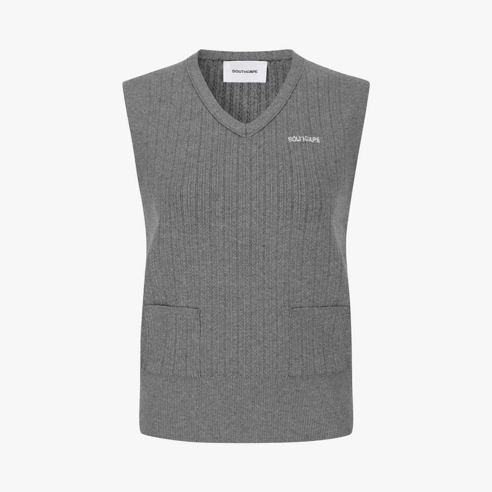 Southcape Women\'s V-Neck Knit Vest_GY