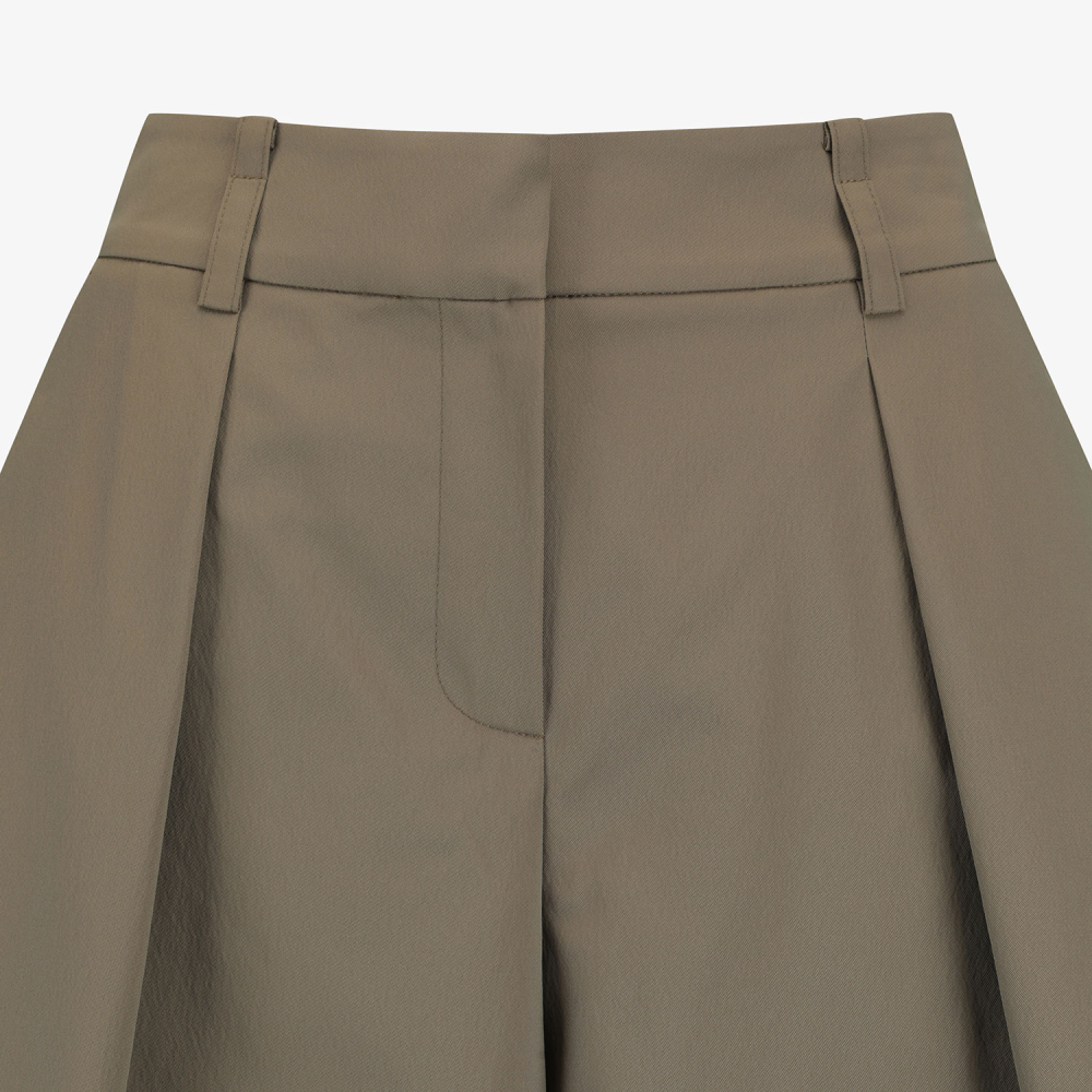 Southcape Women\'s A-Line Pin-Tuck Short Pants_KH