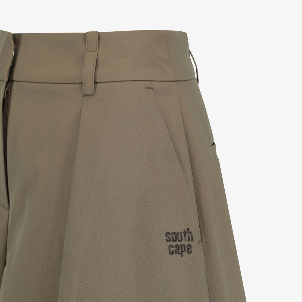 Southcape Women\'s A-Line Pin-Tuck Short Pants_KH